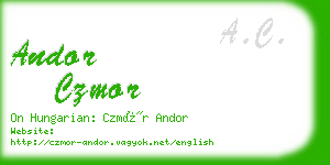 andor czmor business card